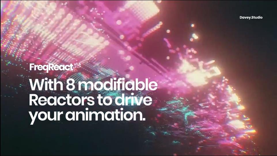 音乐驱动视频节奏动画AE插件 FreqReact v1.5 for After Effects Win/Mac