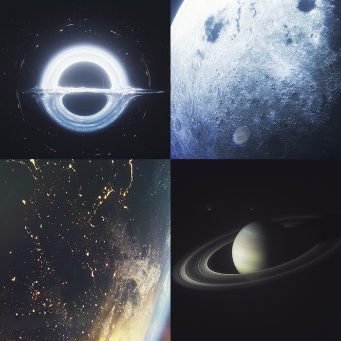 C4D模型-9大太阳系行星黑洞星球地球模型工程mitchmyers – Deep Void Collection Planet Pack