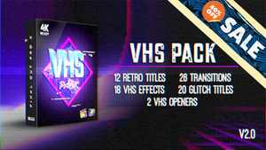 FCPX插件-八十年代复古录像机效果转场文字标题特效 VHS Pack V2 + 使用教程