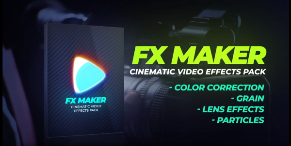镜头光效噪点调色视频素材 FX Maker Video Effects Pack