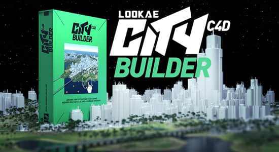C4D插件-自适应生成三维城市建筑预设 CityBuilder Pro Win/Mac